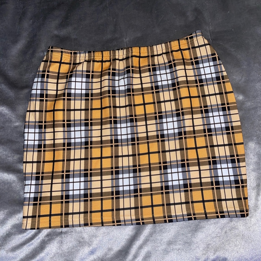 Yellow Plaid Skirt